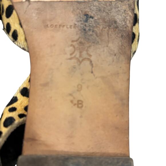 Loeffler Randall calf hair leopard print slingback flats, size 9 - Picture 8 of 8